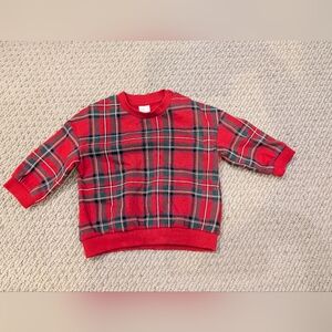 H&M Red Plaid 6m Sweatshirt